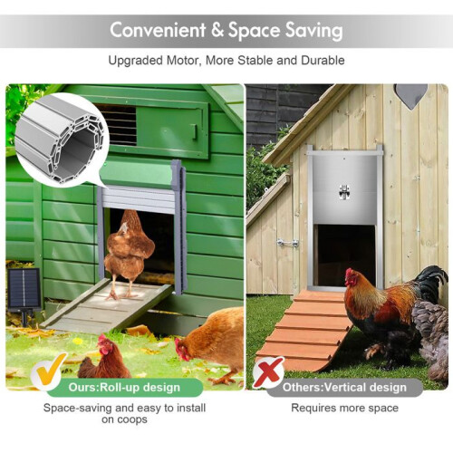 Automatic Chicken Coop, Predator and Weather Resistant, Multiple Programs, Electric Door, Outdoor 2