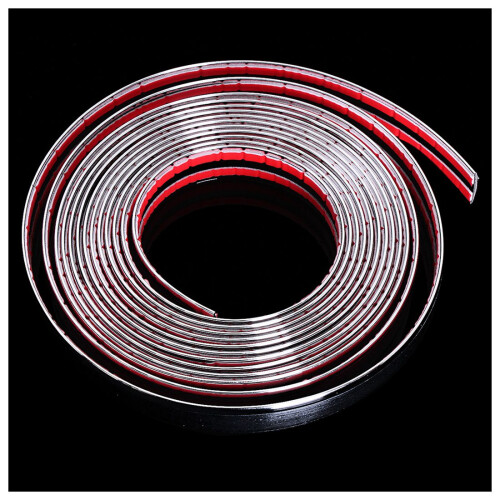 20Mm 5M Chrome Car Styling Mold Strip Trim Autoadhesivo Crash Protector Van 2