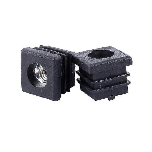 Firkantede rør Endekapper Indstikspropper M8 Gevind 20X20mm 40 Stk Sort_M 1
