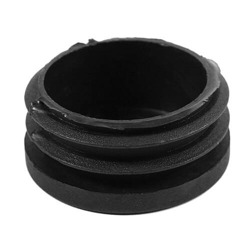 18Pcs Plastic Blanking End Cap Pipe Tube Insert Plug Cover 40mm Black 2