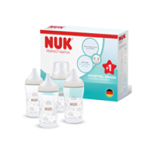 NUK Perfect Match Baby Bottle 4 x 260ml - Rainbow