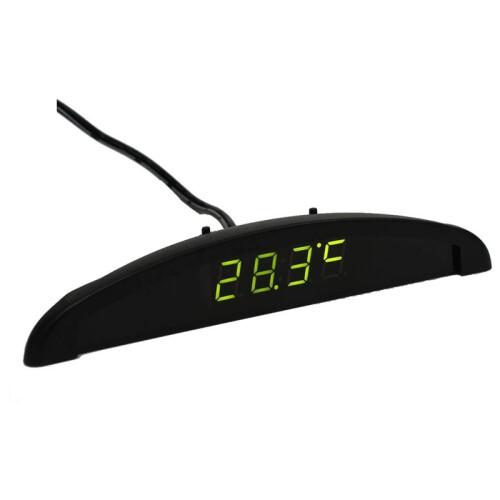 3 In1 Auto 12V Digitale LED Voltmeter Spanning Temperatuur Klok Thermometer Auto, Groen 1