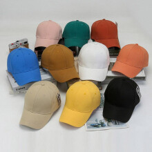 (Blue, One size fits all) Simple Solid-Color Baseball Cap, Outdoor Sports Style, Dad Cap, Unisex, Adult Size, Black