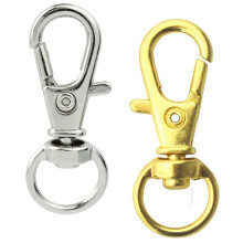 100 Pcs Swivel Clasps Lanyard Snap Hook,Metal Swivel Lanyard Snap Hook Lobster Claw Clasp Silver & Gold