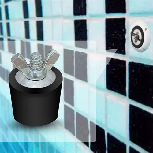 2 Pcs 2Inch Pool Winterizing Plugs Rubber Expansion Plugs with 2 Pcs 1.5Inch Threaded Pool Return Winterizing Plug 1