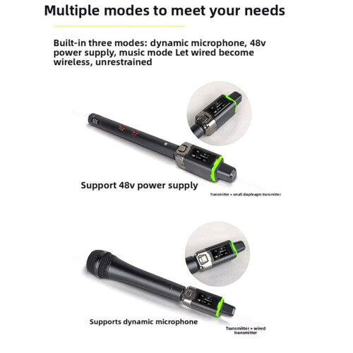 48V/5V Wireless Microphone Converter Transmitter Receiver Microphone Wireless System for All Kind Microphone 2