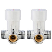 2X G1 / 2 Heisses Kaltes Wasser-Mischendes Ventil-Thermostatischer Mischer-Temperaturueberwachung