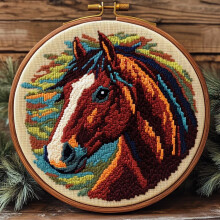 Nålsats med tryckt mönster – 20x20 cm ring