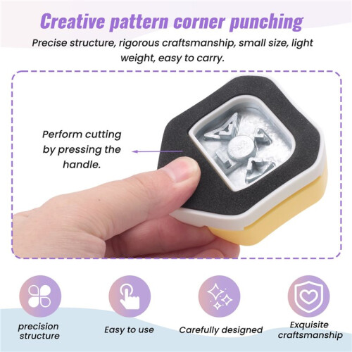3 Pieces Corner Punch Corner Cutter  Pattern Corner Punch for DIY Projects Scrapbooking Photocards Card Making 1