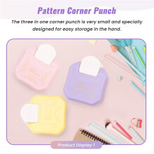 3 Pieces Corner Punch Corner Cutter Pattern Corner Punch for DIY Projects Scrapbooking Photocards Card Making