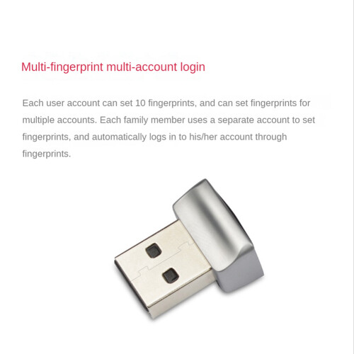 USB Fingerprint Reader Module for Windows 10/11 Hello, Fingerprint Unlock Module Biometric Scanner Padlock for Laptops 2