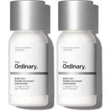 The Ordinary Sulfur 10% Powder-to-Cream Acne Spot Treatment Concentrate, Reduces Pimple Size and Zit Redness, 0.18 Oz