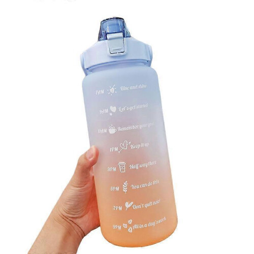 (F) Sports Bottle with Time Stamp 2000ml with Flap and Scale