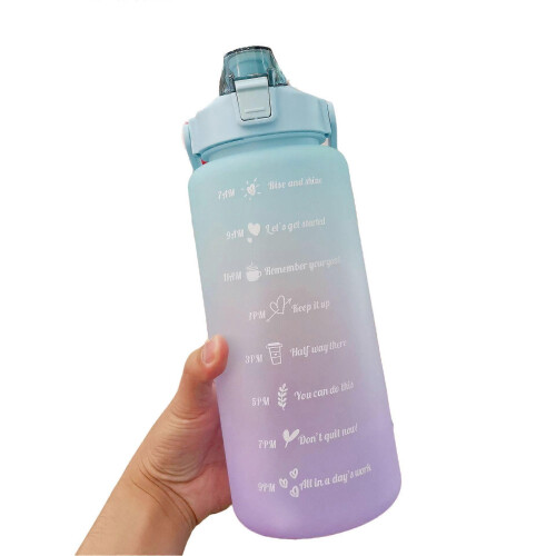 (D) Sports Bottle with Time Stamp 2000ml with Flap and Scale