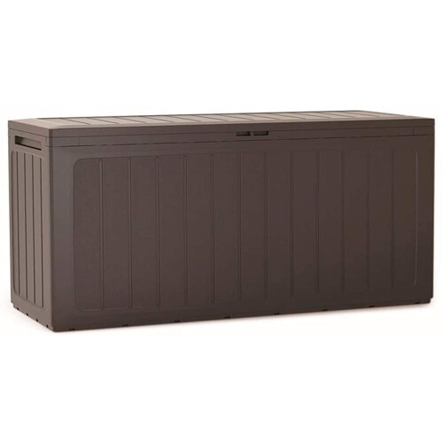 Prosperplast (280L, Umber) Outdoor Plastic Storage Box Chest Lid Container