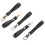5-Piece Black Zipper Pull Replacement Kit for Bags and 3