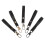 5-Piece Black Zipper Pull Replacement Kit for Bags and 4