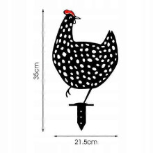 (C) Garden Ornaments Chicken Decor Decor Iron