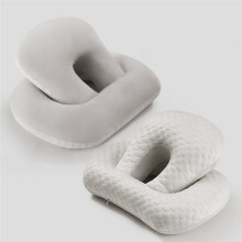 Ergonomisches, Doppellagiges Nackenkissen für Büro, Reisen und Vielseitige Verwendung - Stützt Kopf und Nacken (Rosa)