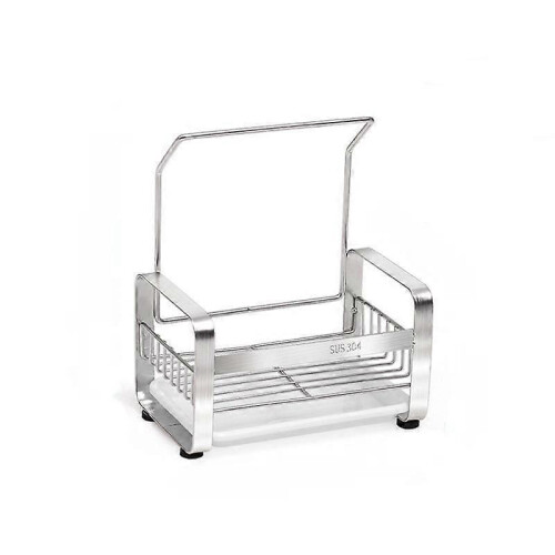 (A1S) Kitchen Stainless Steel Shelf Free Punch Storage Rack Sink Drain Rack