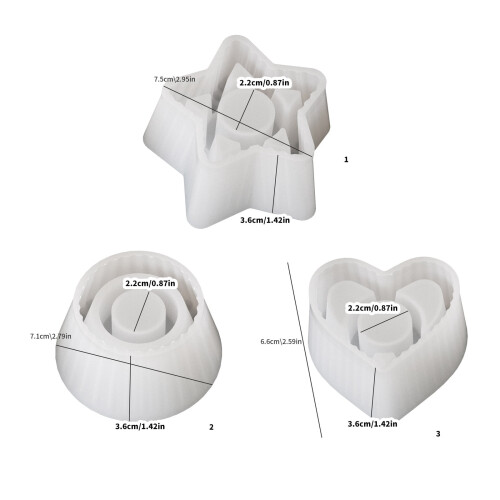Ensemble de moules en silicone pour la fabrication de breloques rayées 2