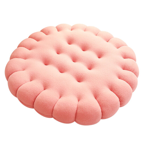 Bomuldsmeditationspude Pink Rund 43 cm 1