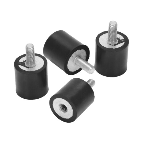 8Pcs M4 Outside Inside Anti Vibration Rubber Buffer Insulator Attachment 15mmx15mm 1