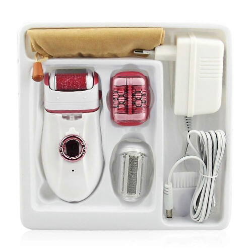 (red) 3in1 Women Epilator Electric Razor