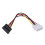 2X Cable Adaptador Conversor  Potencia Hembra A  Macho. 6 Pulgadas 5