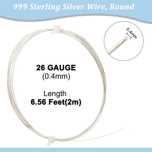 Σύρμα από ασήμι 925, στρογγυλό 26Gauge, 6,5 πόδια 1