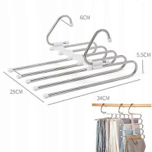 (A) Multifunctional  Stainless Steel Pants Hangers Pants Hangers Wardrobe Hangers Trousers Hangers