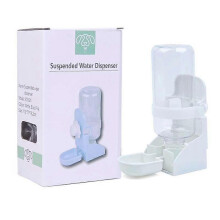 (White) Hanging Pet Drinker Hanging Automatic Water Feeder