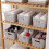 GEEZY GEEZY Plastic Storage Baskets Set of 6 Stackable Bathroom Kitchen Cupboard Organisers 2