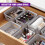 GEEZY GEEZY Plastic Storage Baskets Set of 6 Stackable Bathroom Kitchen Cupboard Organisers 3