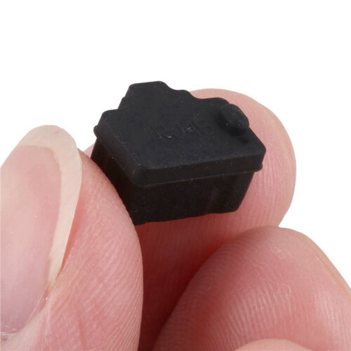 Ethernet Hub Port RJ45 Anti Dust Cover Cap Protector Plug 40Pcs Black 1