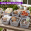 GEEZY GEEZY Plastic Storage Baskets Set of 6 Stackable Bathroom Kitchen Cupboard Organisers 4