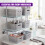 GEEZY GEEZY Plastic Storage Baskets Set of 6 Stackable Bathroom Kitchen Cupboard Organisers 5
