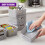 GEEZY GEEZY Plastic Storage Baskets Set of 6 Stackable Bathroom Kitchen Cupboard Organisers 8