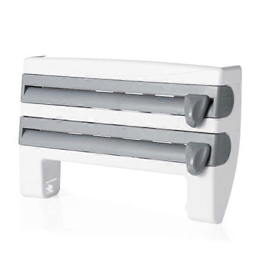 (C) Plastic wrap storage racks foil racks paper towel racks towel racks