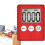 Digital Kitchen Timer, Timer, Egg Timer, Suitable for Work, Sports Timer, Game, Cooking Timer, 4 Pack Red 3