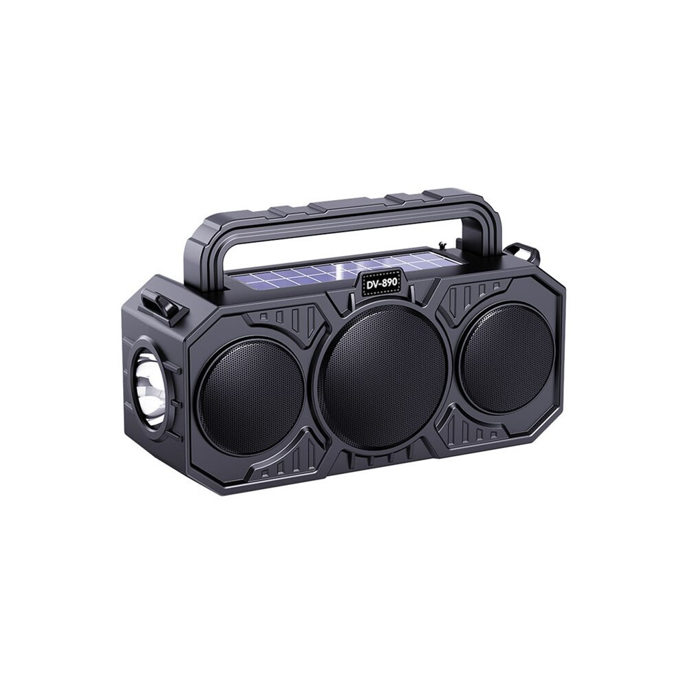 Solar Power Rechargeable Flashlight Fm Radio With Wireless Speaker Tf Usb For Outdoor Emergency Camping A 4711628378261