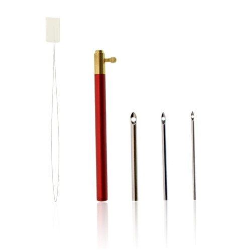 Rotes Punch-Needle-Stickset mit ergonomischem Griff 2