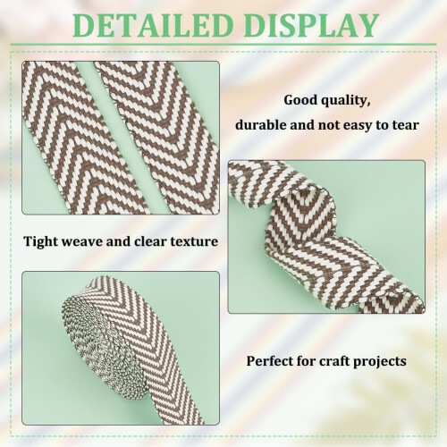 Cinta jacquard Olive Arrow de 38 mm x 5 yardas 2