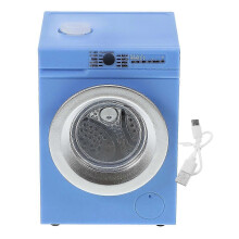 Wash Machine Toy Mini Washing Machine Dollhouse Prop Rectangular Blue 1set