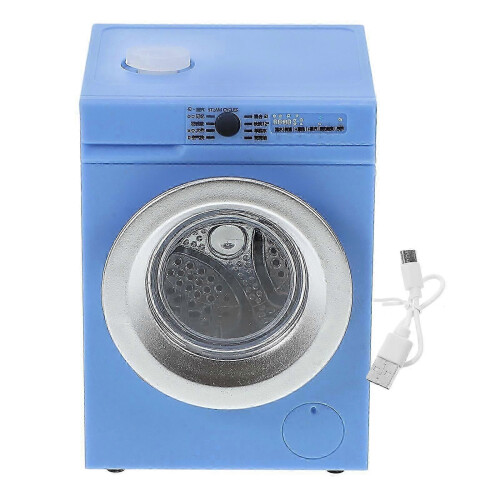 Wash Machine Toy Mini Washing Machine Dollhouse Prop Rectangular Blue 1set