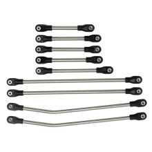 18X LCG Girder Frame Stainless Steel Linkage Link Rod Pull Rod for 1/10 Axial SCX10 Capra LCG Rails Chassis Kit