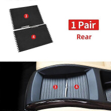 (Rear 1 Pair) For Bmw X5 E70 X6 E71 Interior Water Cup Rack Car Center Console Cover Slide Roller Blind Car Mounts Drinks Holders 51166954943