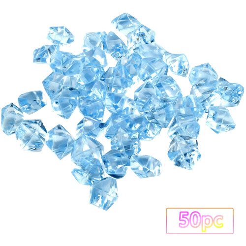 Gemas acrílicas transparentes multicolor, 50 unidades 2