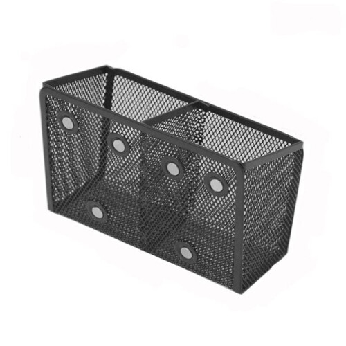 Magnetic Suction Pen Holder, Two Grid Trapezoidal Design for Refrigerator & Wall