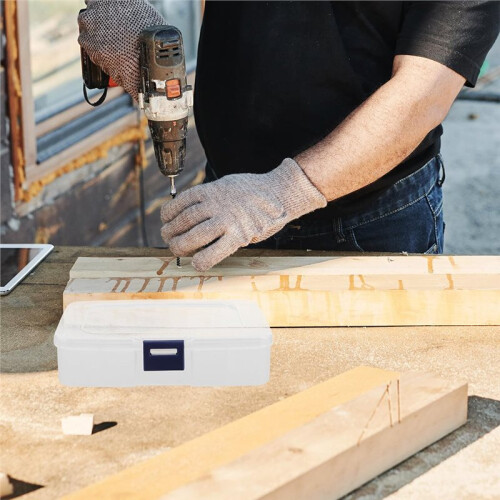 5-Compartment Saw Blades Storage Box, Plastic Organizer for Workshop DIY 2